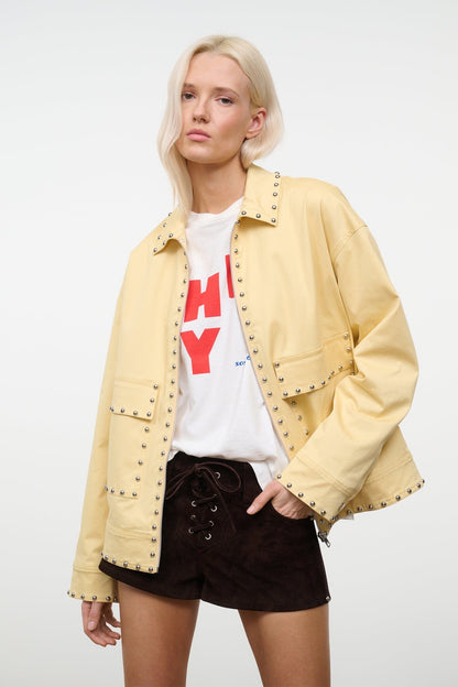 STAUD | Clarke Jacket Butter Studs