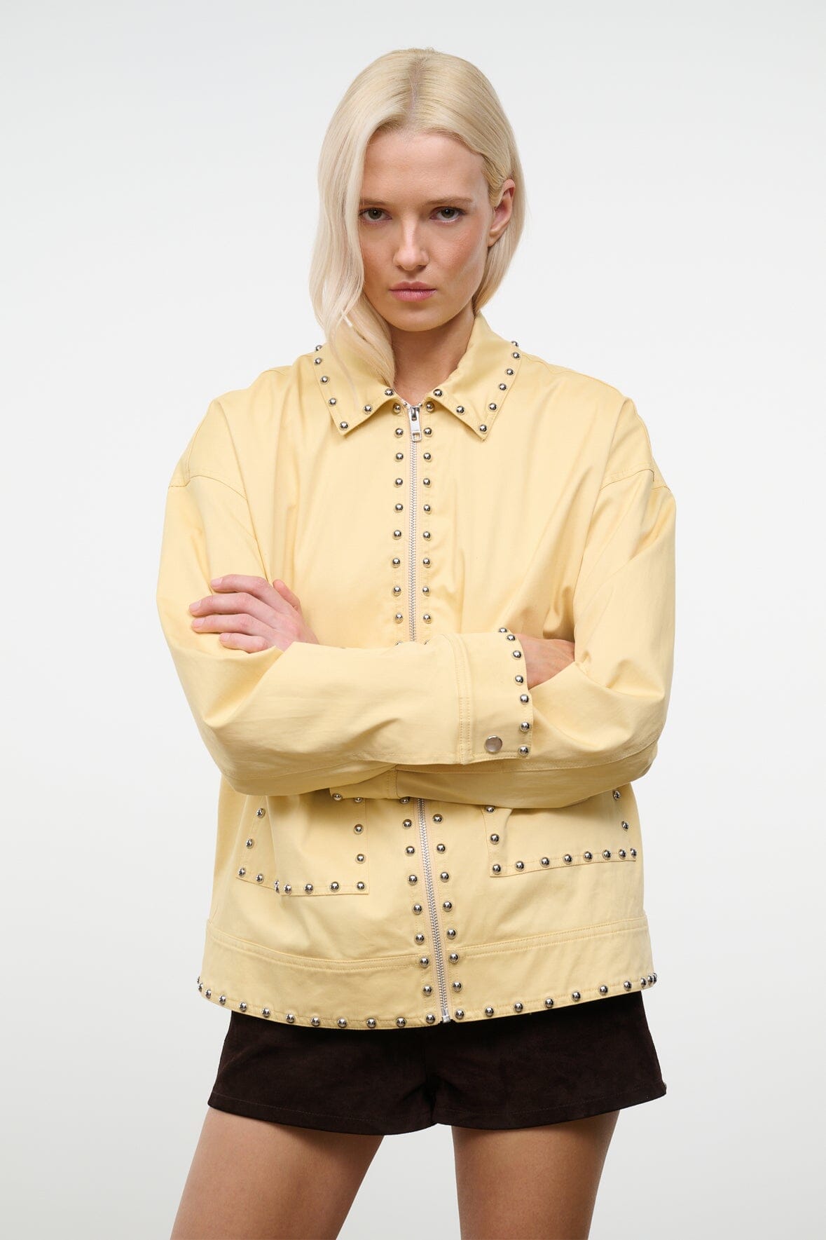 STAUD | Clarke Jacket Butter Studs