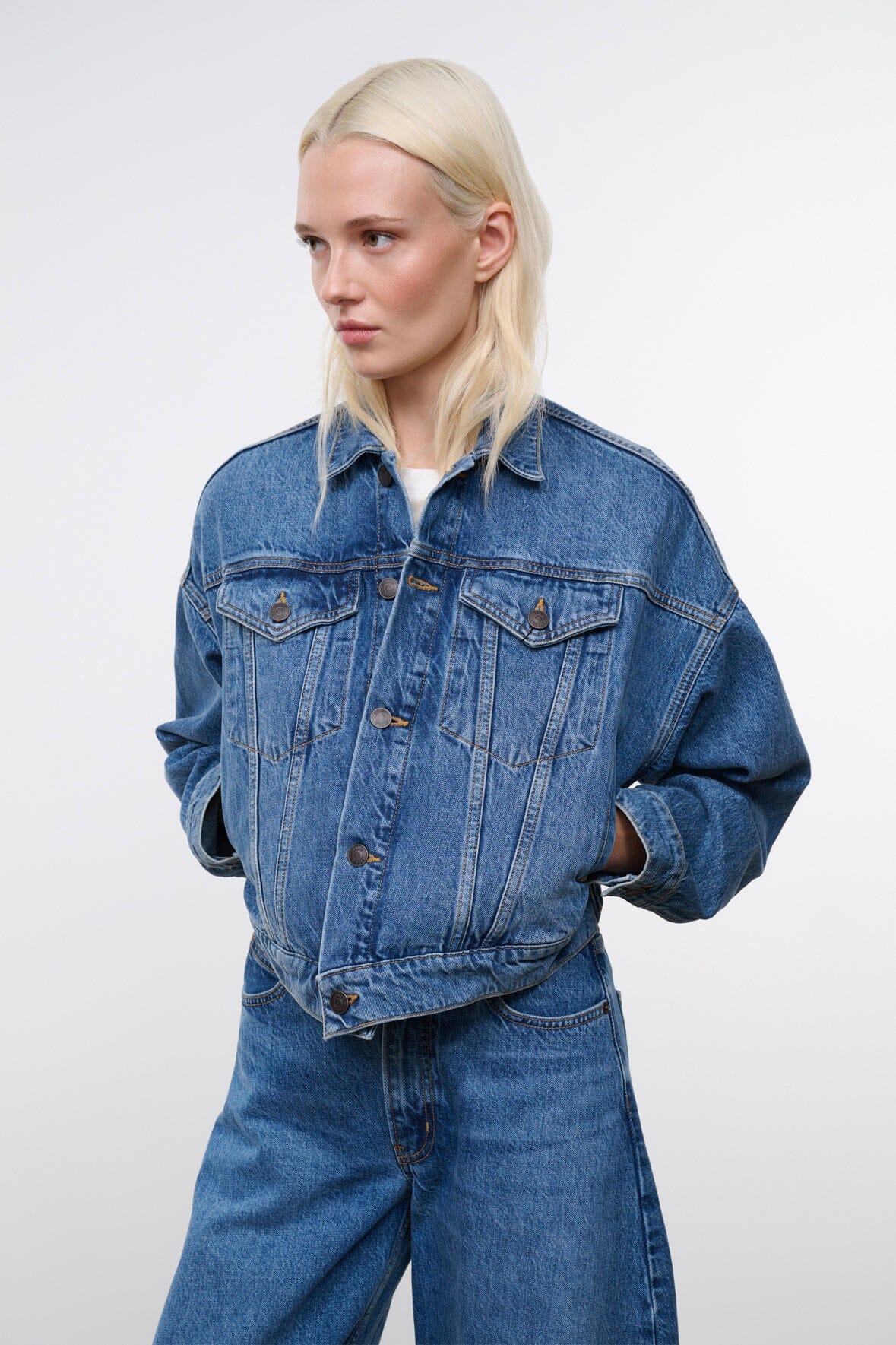STAUD | Glen Denim Jacket Vintage Wash