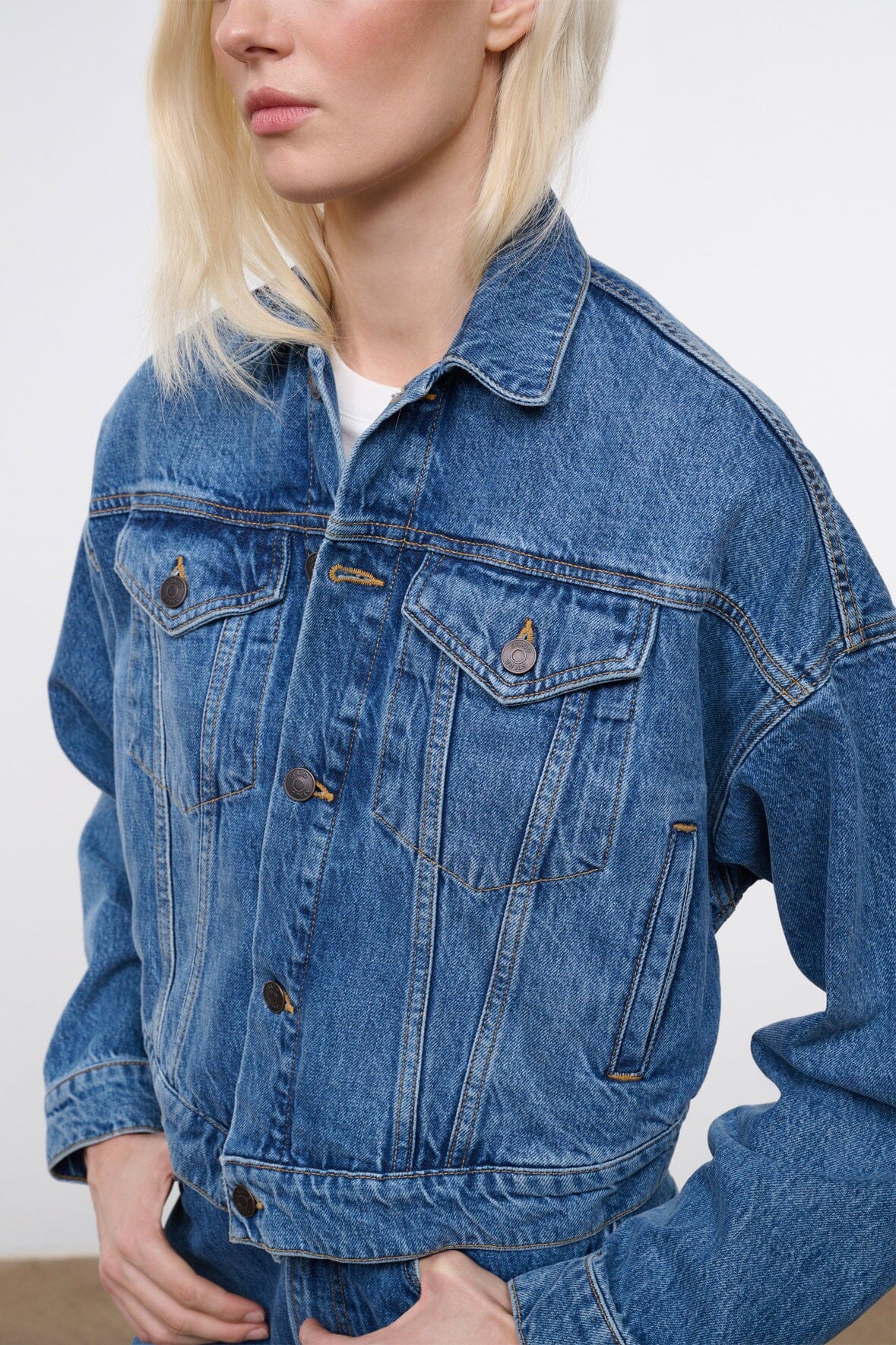 STAUD | Glen Denim Jacket Vintage Wash