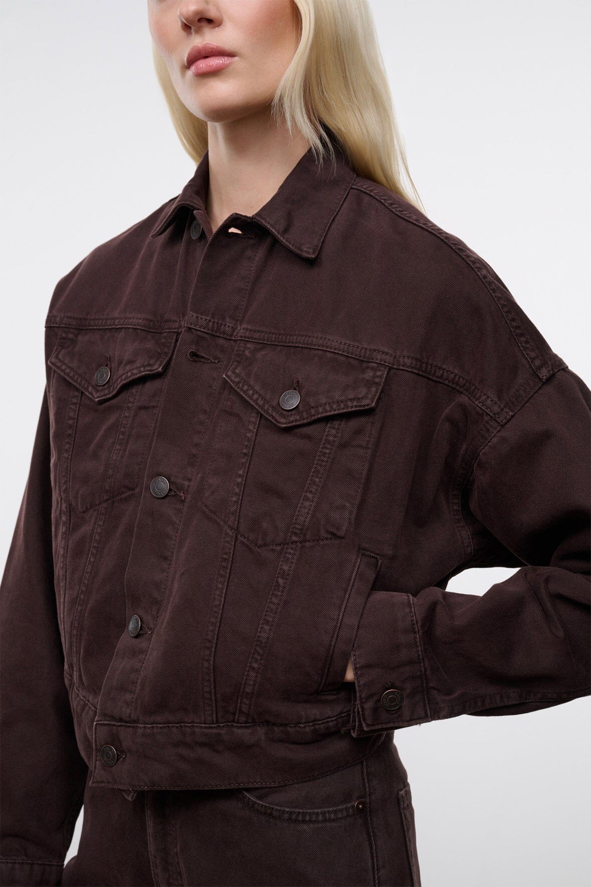 STAUD | Glen Denim Jacket Earth