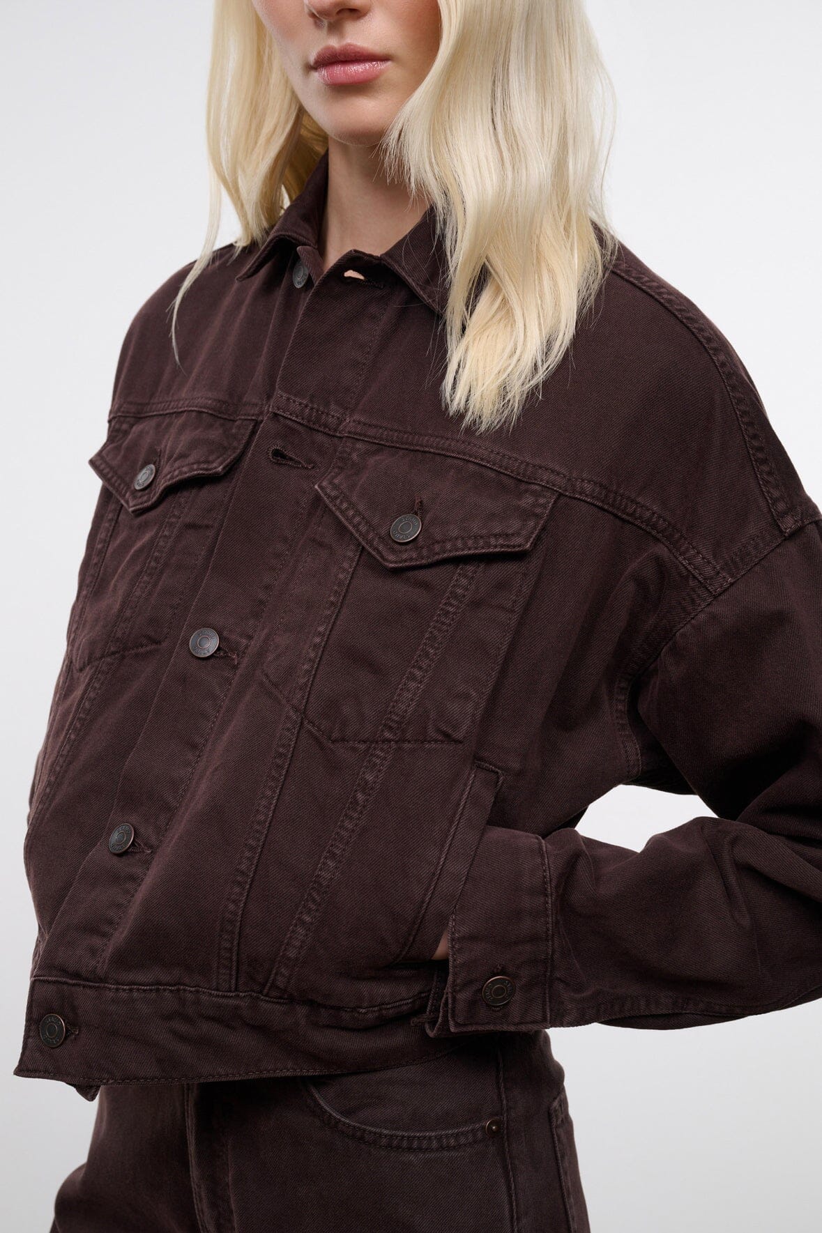 STAUD | Glen Denim Jacket Earth