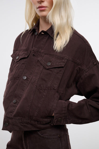 STAUD | Glen Denim Jacket Earth