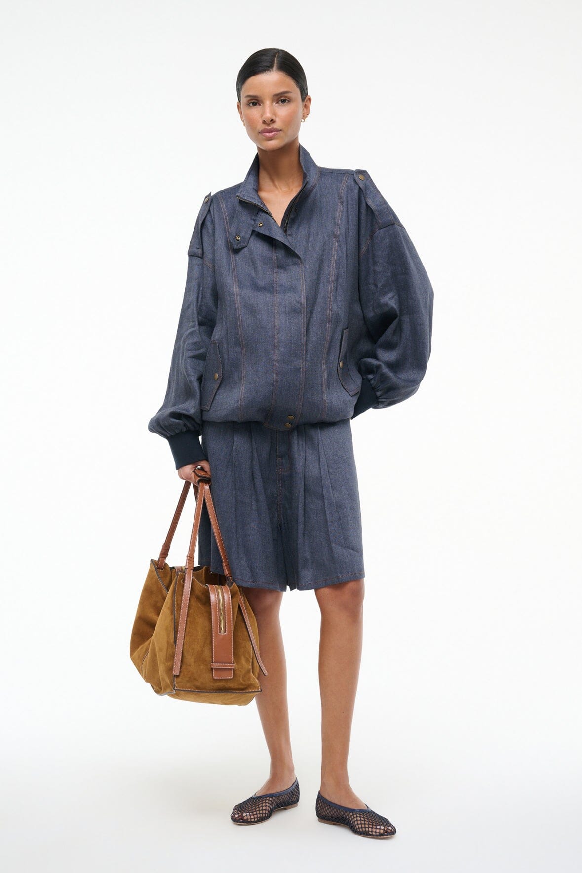 STAUD | Simone Jacket Chambray