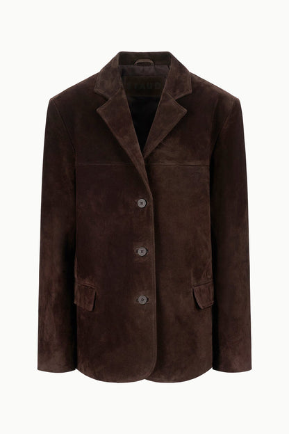STAUD | Natalie Suede Jacket Espresso