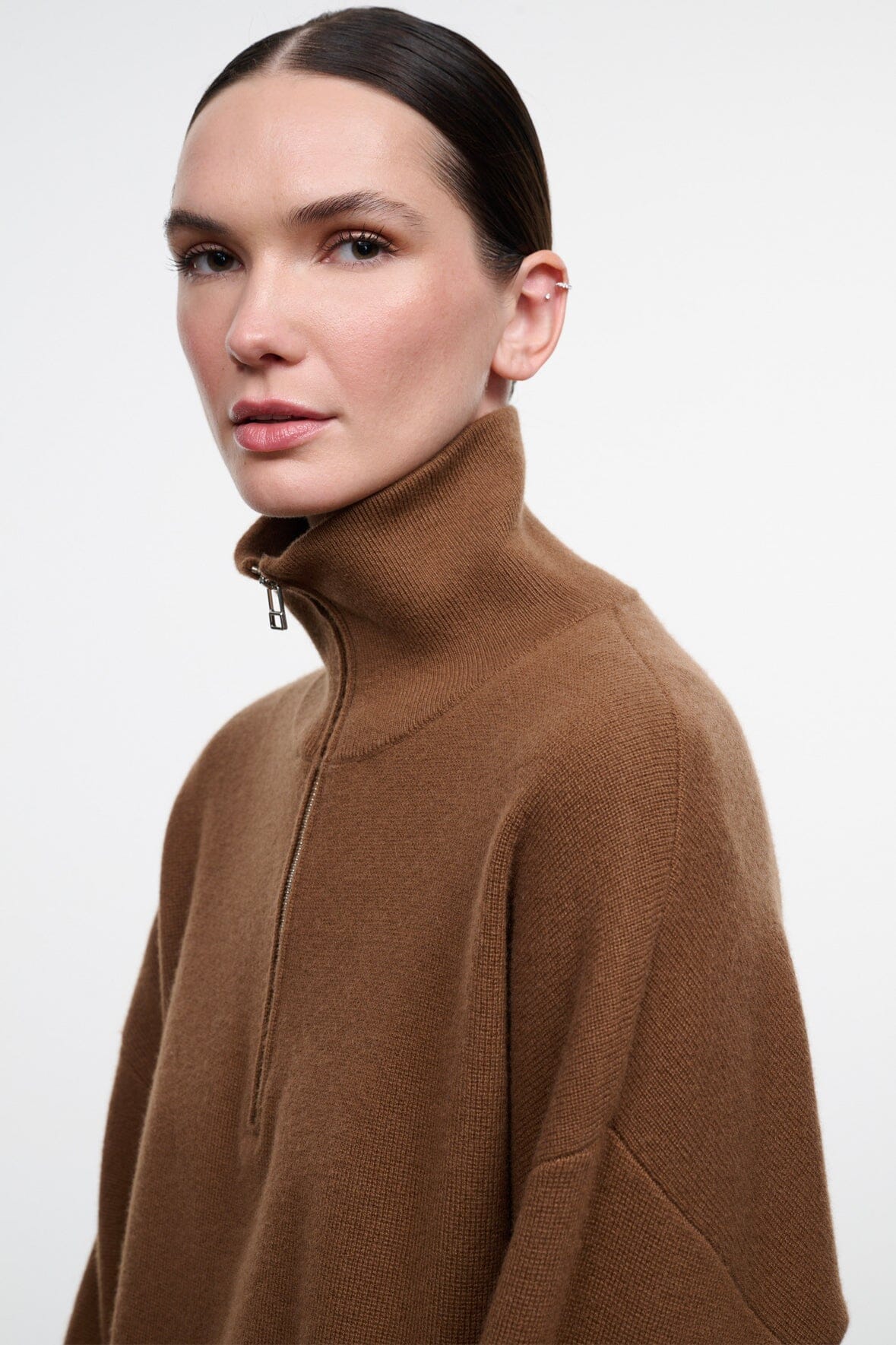 STAUD | Hudson Cashmere Sweater Cigar