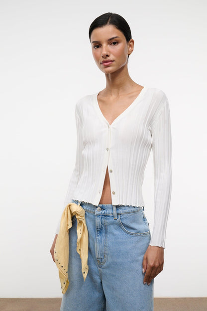 STAUD | Ezra Cardigan Ivory