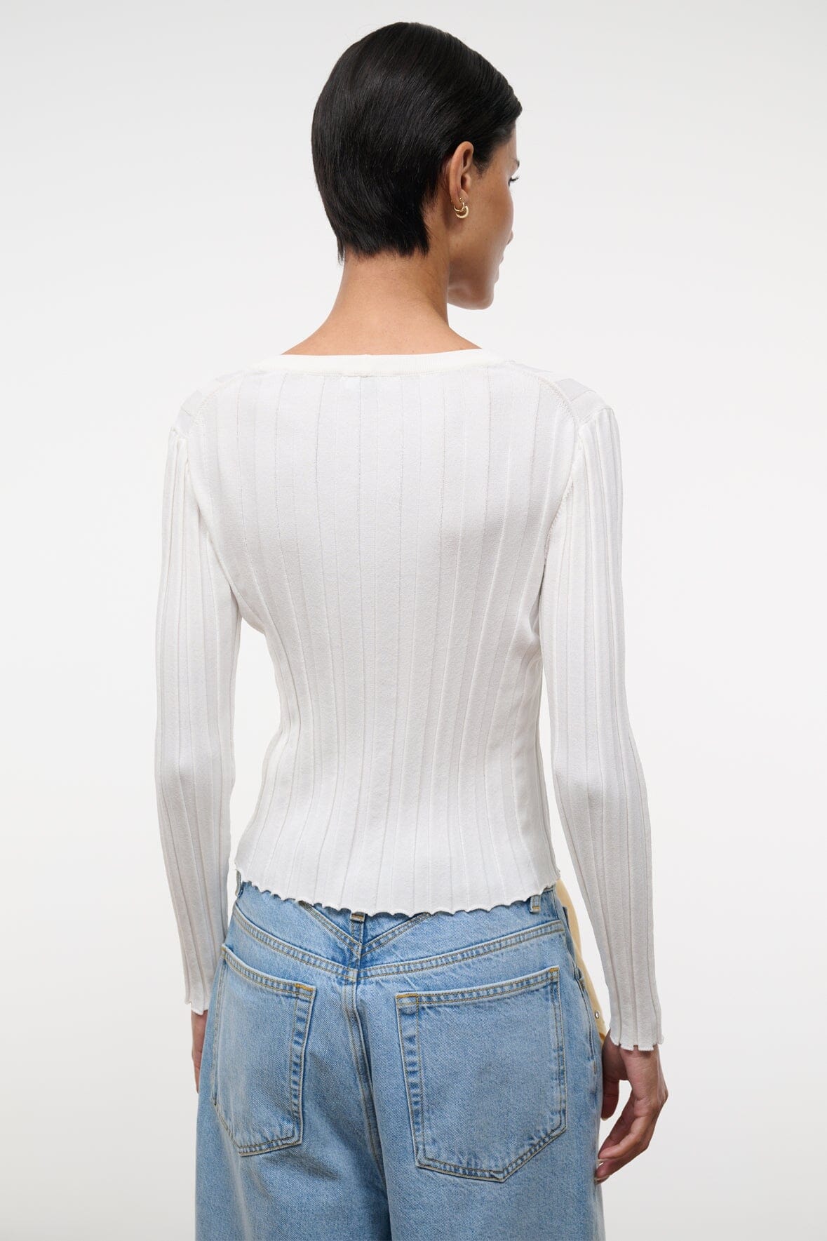 STAUD | Ezra Cardigan Ivory