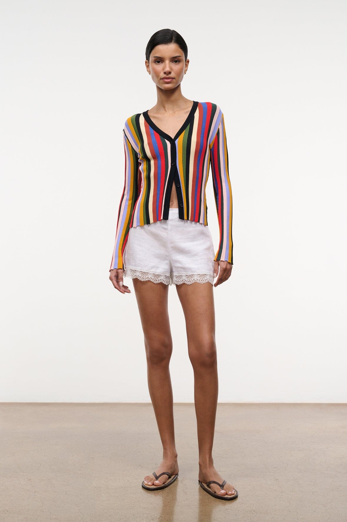 STAUD | Ezra Cardigan Artist Stripe