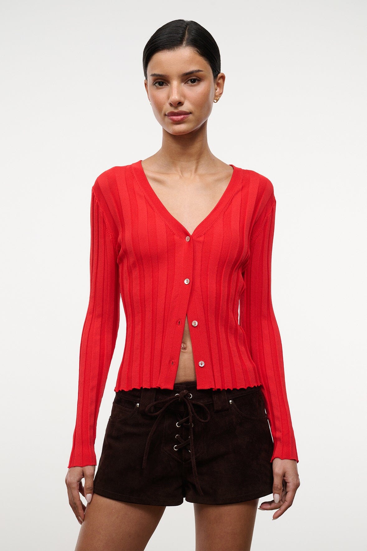 STAUD | Ezra Cardigan Tomato