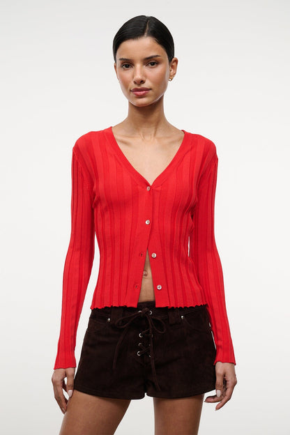STAUD | Ezra Cardigan Tomato