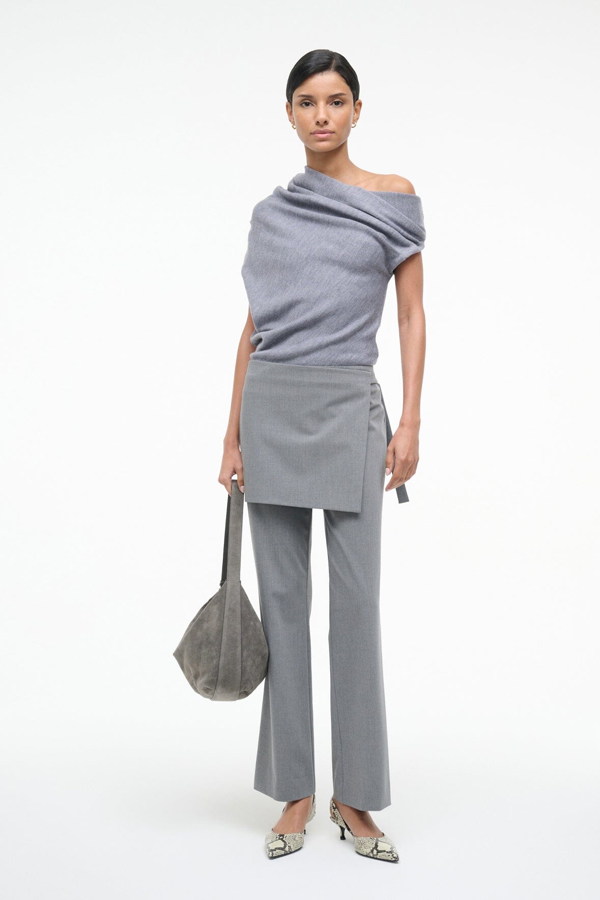 STAUD | Mabel Sweater Heather Grey