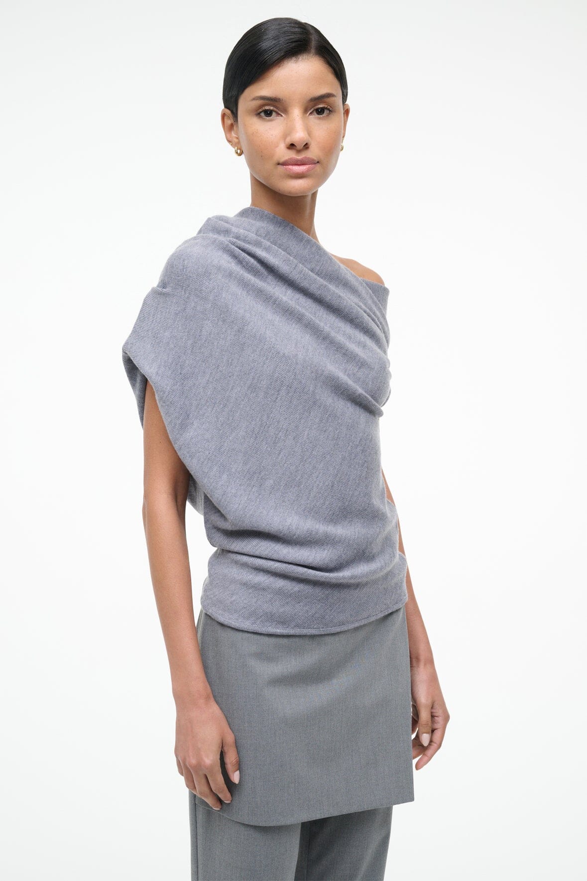 STAUD | Mabel Sweater Heather Grey