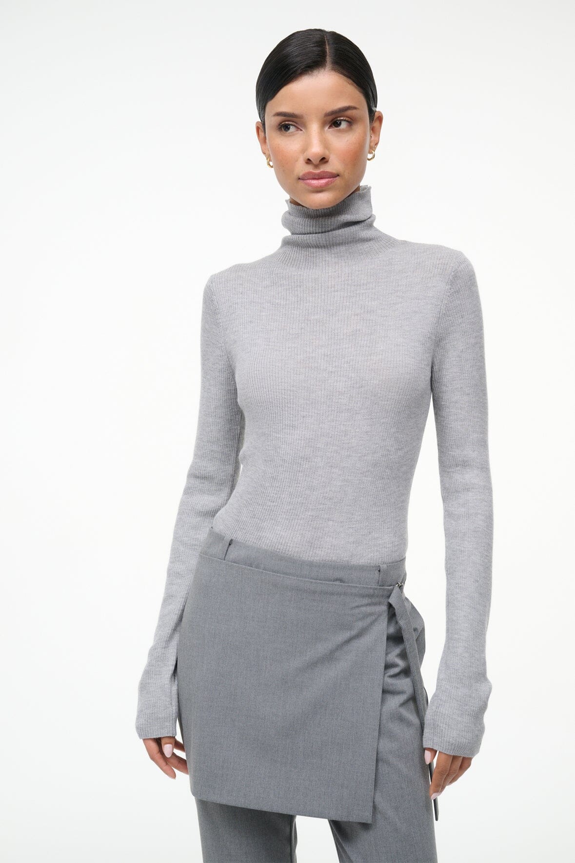 STAUD | Toni Superfinecashmere Sweater Ash Grey