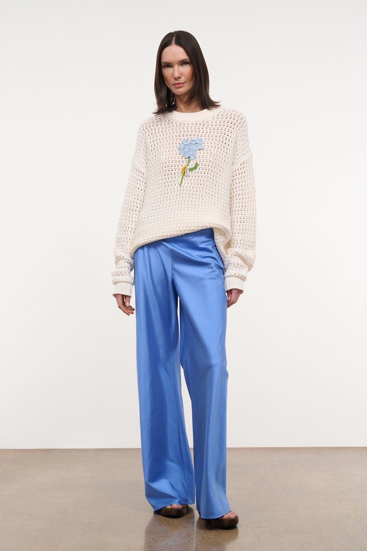 STAUD | Giada Sweater Nantucket Hydrangea
