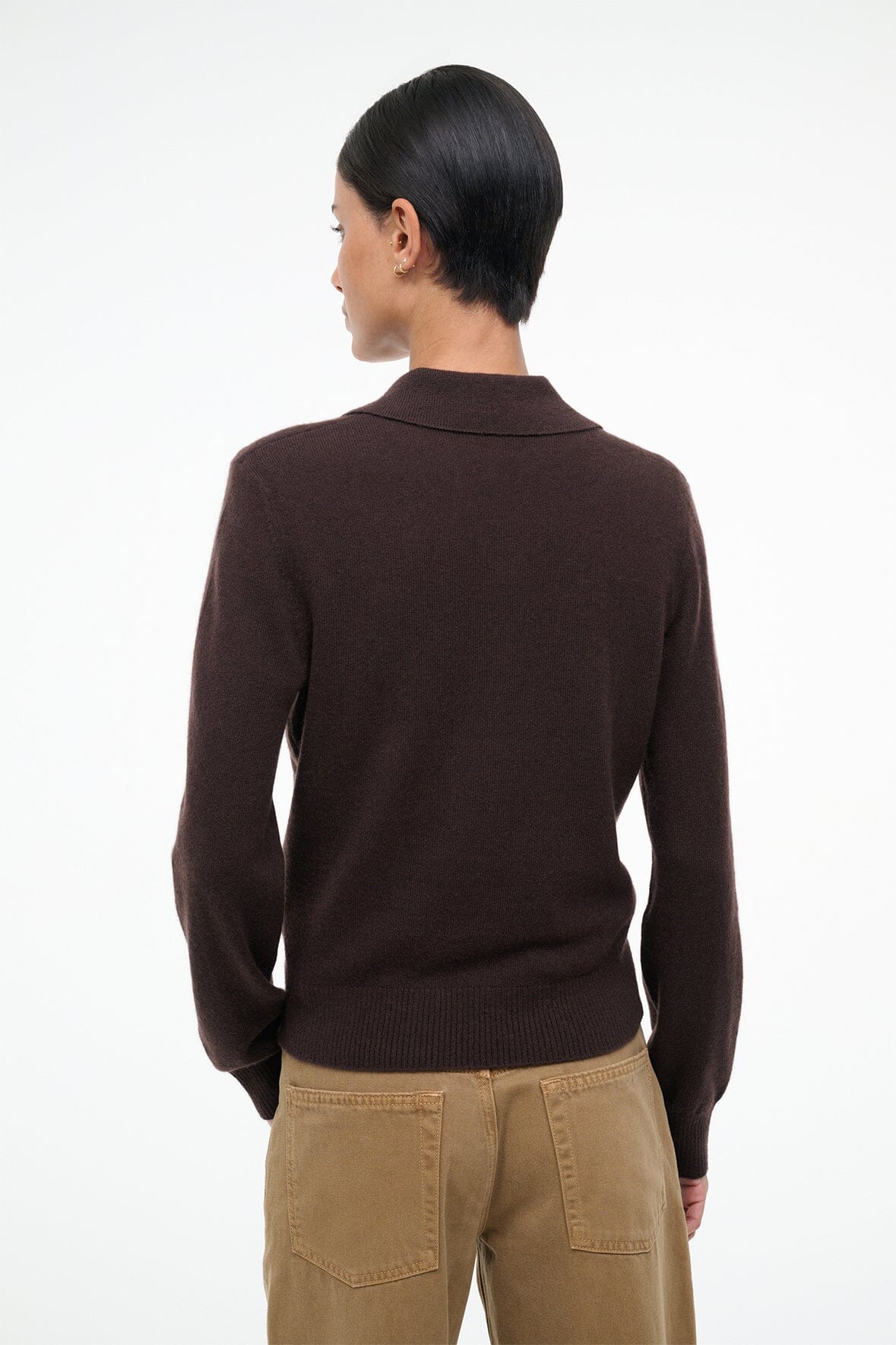 STAUD | Gemma Cashmere Sweater Dark Chocolate