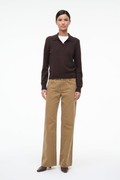 STAUD | Gemma Cashmere Sweater Dark Chocolate