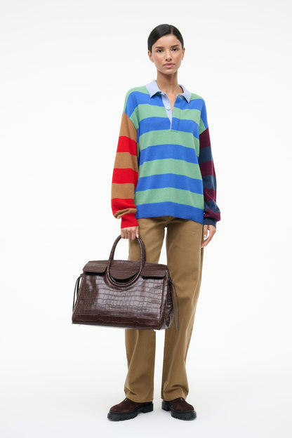 STAUD | Michael Cashmere Sweater Multi Stripe