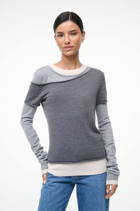 STAUD | Sera Sweater Heather Grey Multi