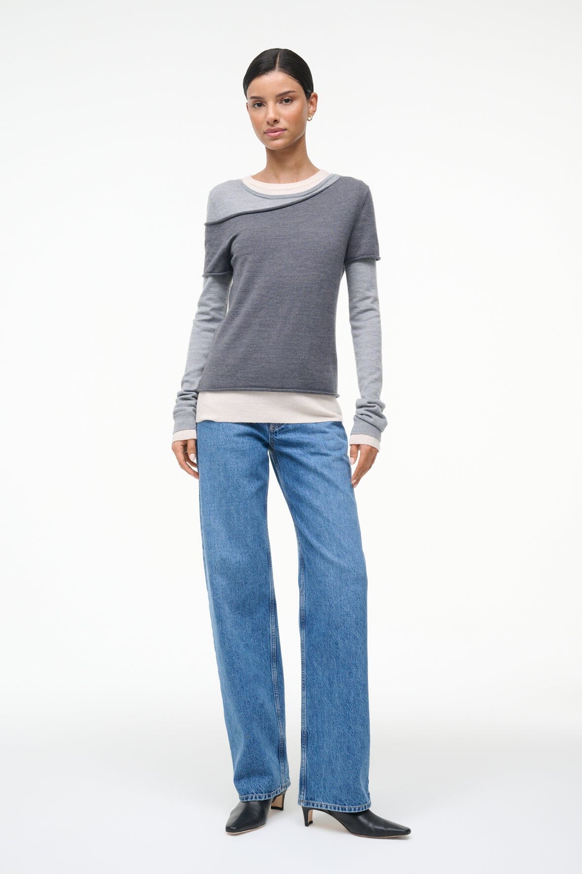 STAUD | Sera Sweater Heather Grey Multi