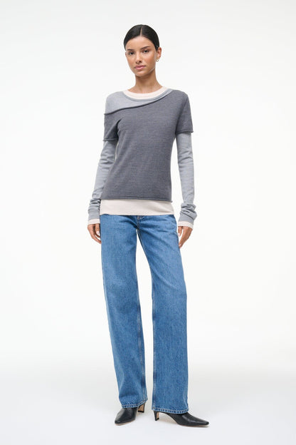STAUD | Sera Sweater Heather Grey Multi