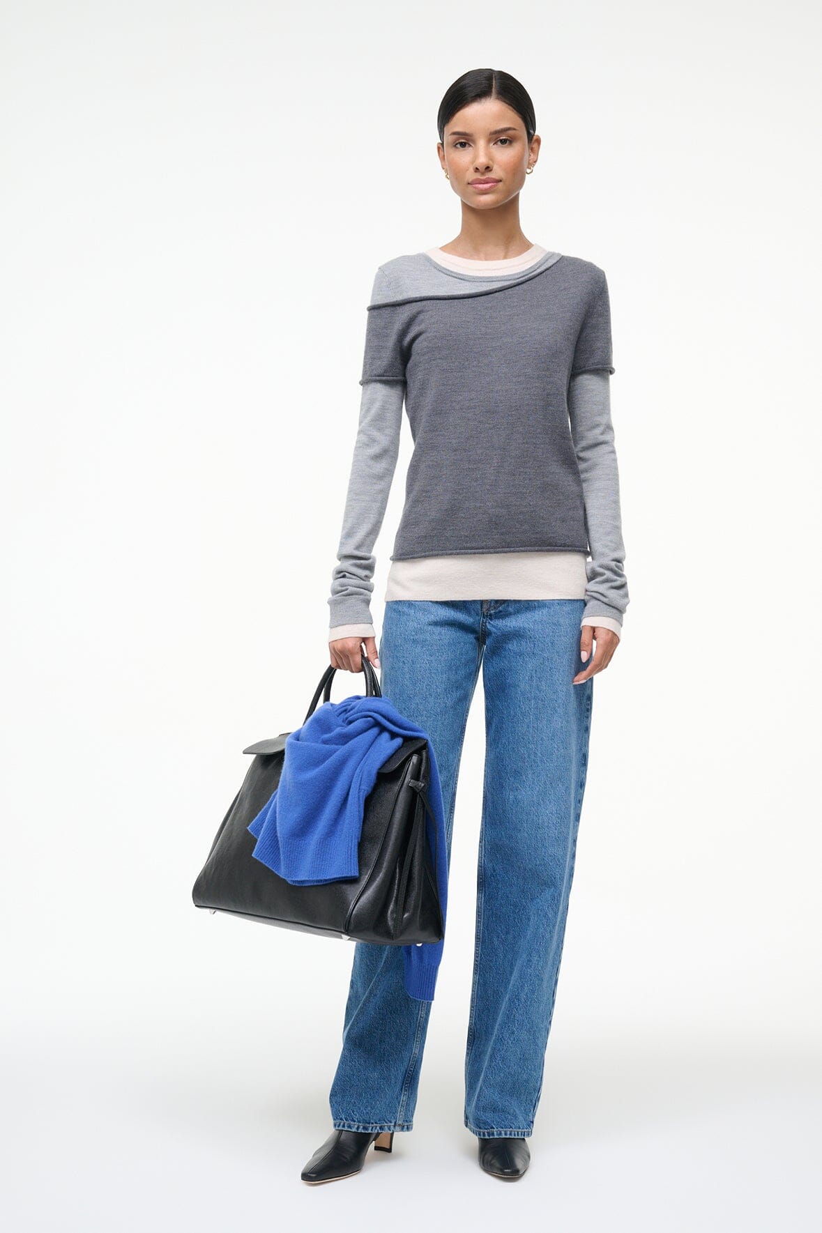 STAUD | Sera Sweater Heather Grey Multi