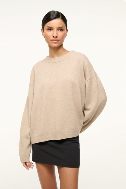 STAUD | Serrano Cashmere Relaxed Crew Stone