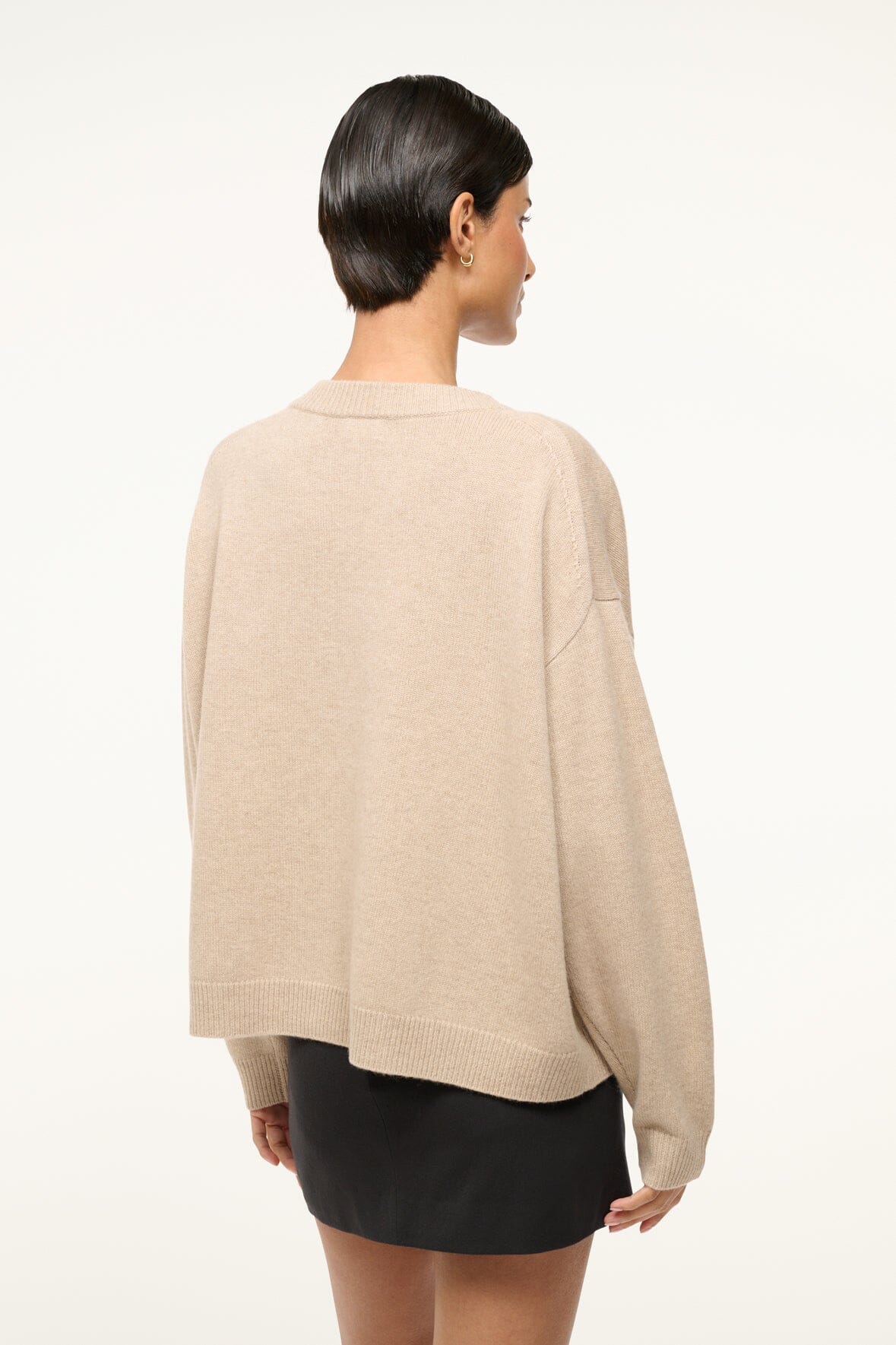 STAUD | Serrano Cashmere Relaxed Crew Stone