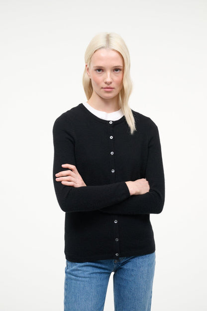 STAUD | Midnight Cashmere Cardigan Black