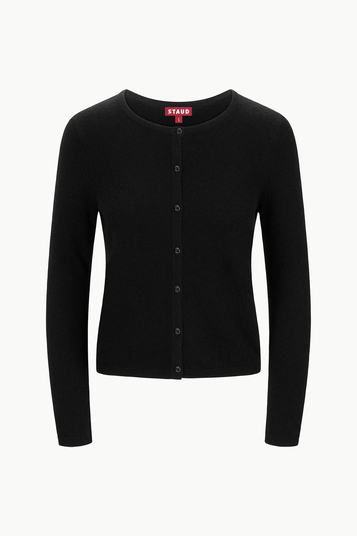 STAUD | Midnight Cashmere Cardigan Black