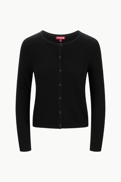 STAUD | Midnight Cashmere Cardigan Black