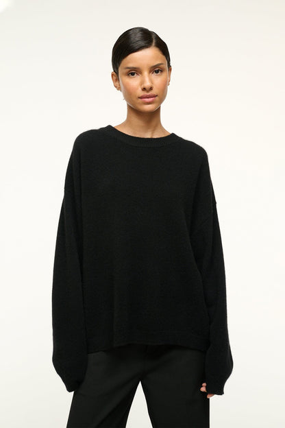 STAUD | Serrano Cashmere Relaxed Crew Black