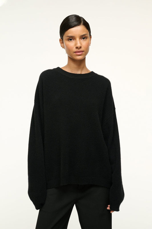STAUD | Serrano Cashmere Relaxed Crew Black