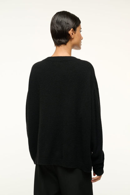 STAUD | Serrano Cashmere Relaxed Crew Black