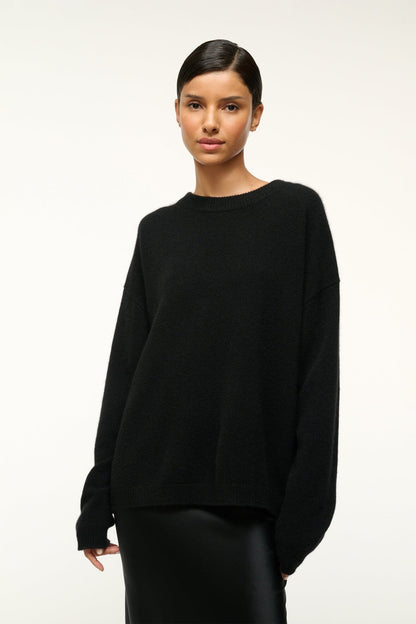 STAUD | Serrano Cashmere Relaxed Crew Black
