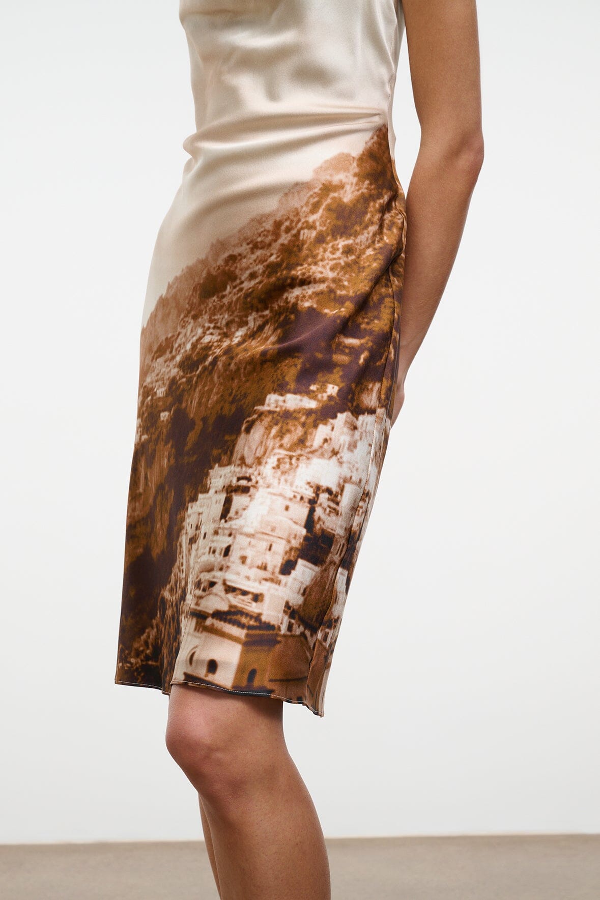 STAUD | Evangeline Silk Dress Cliffside