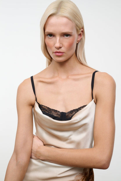STAUD | Evangeline Silk Dress Cliffside