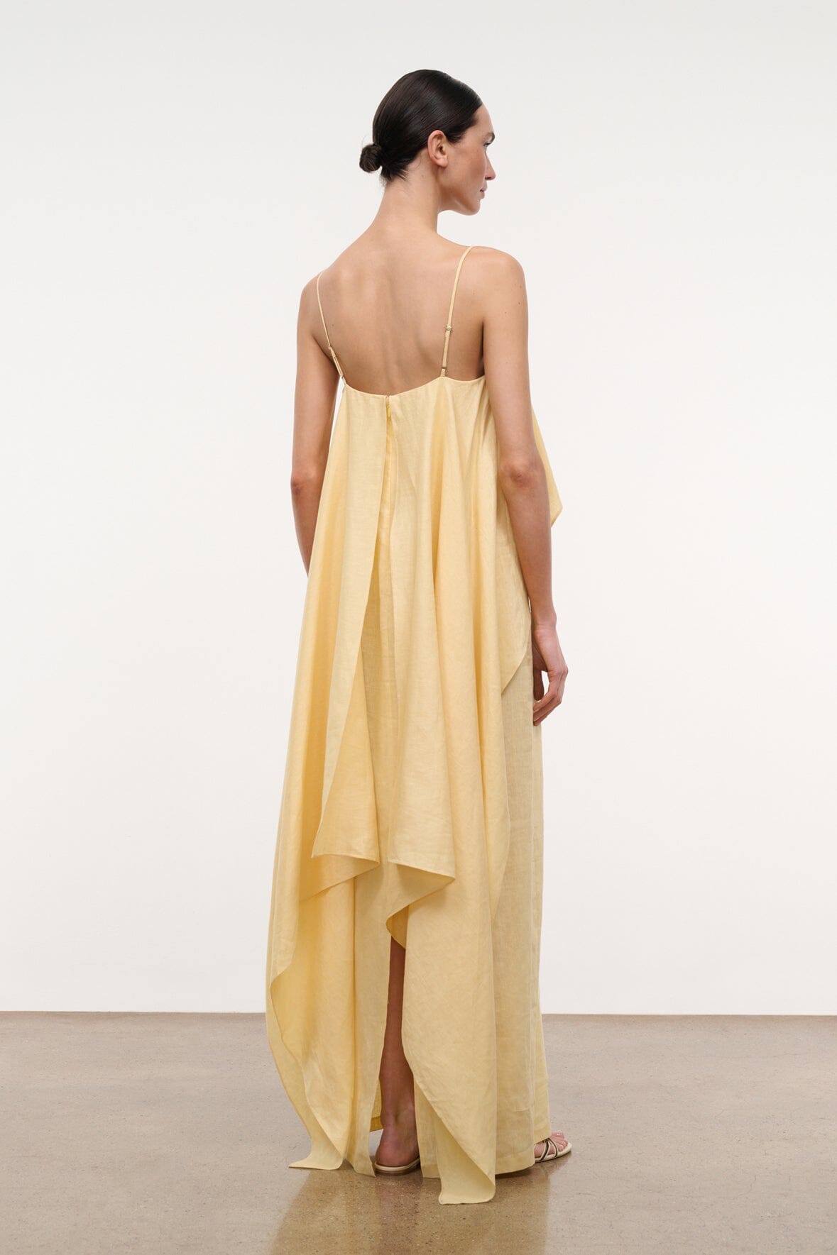STAUD | Valencia Linen Dress Butter