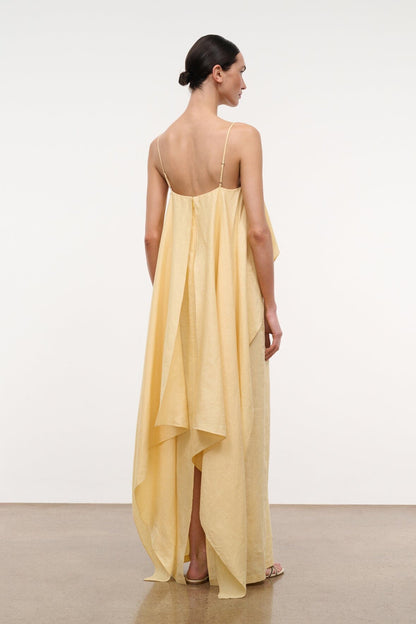 STAUD | Valencia Linen Dress Butter