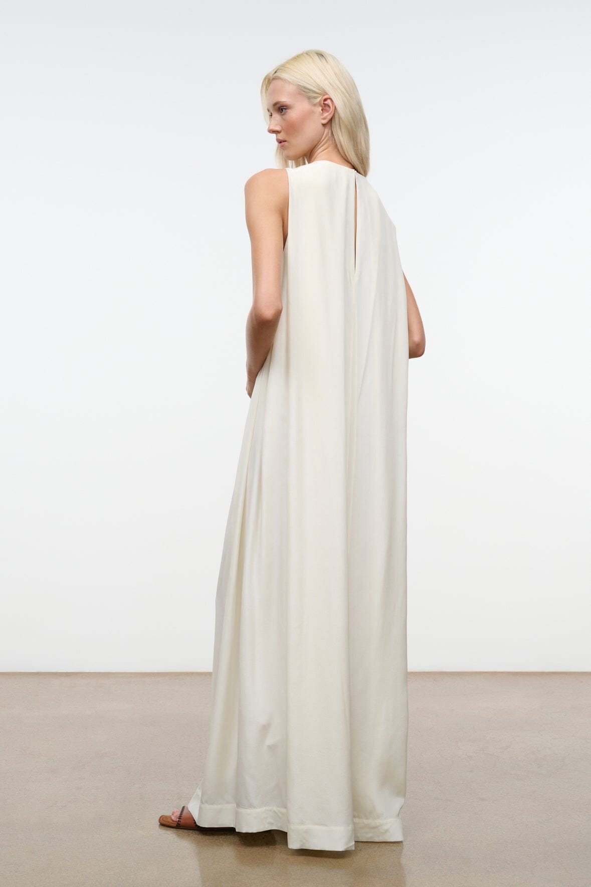 STAUD | Dalia Silk Dress Ivory