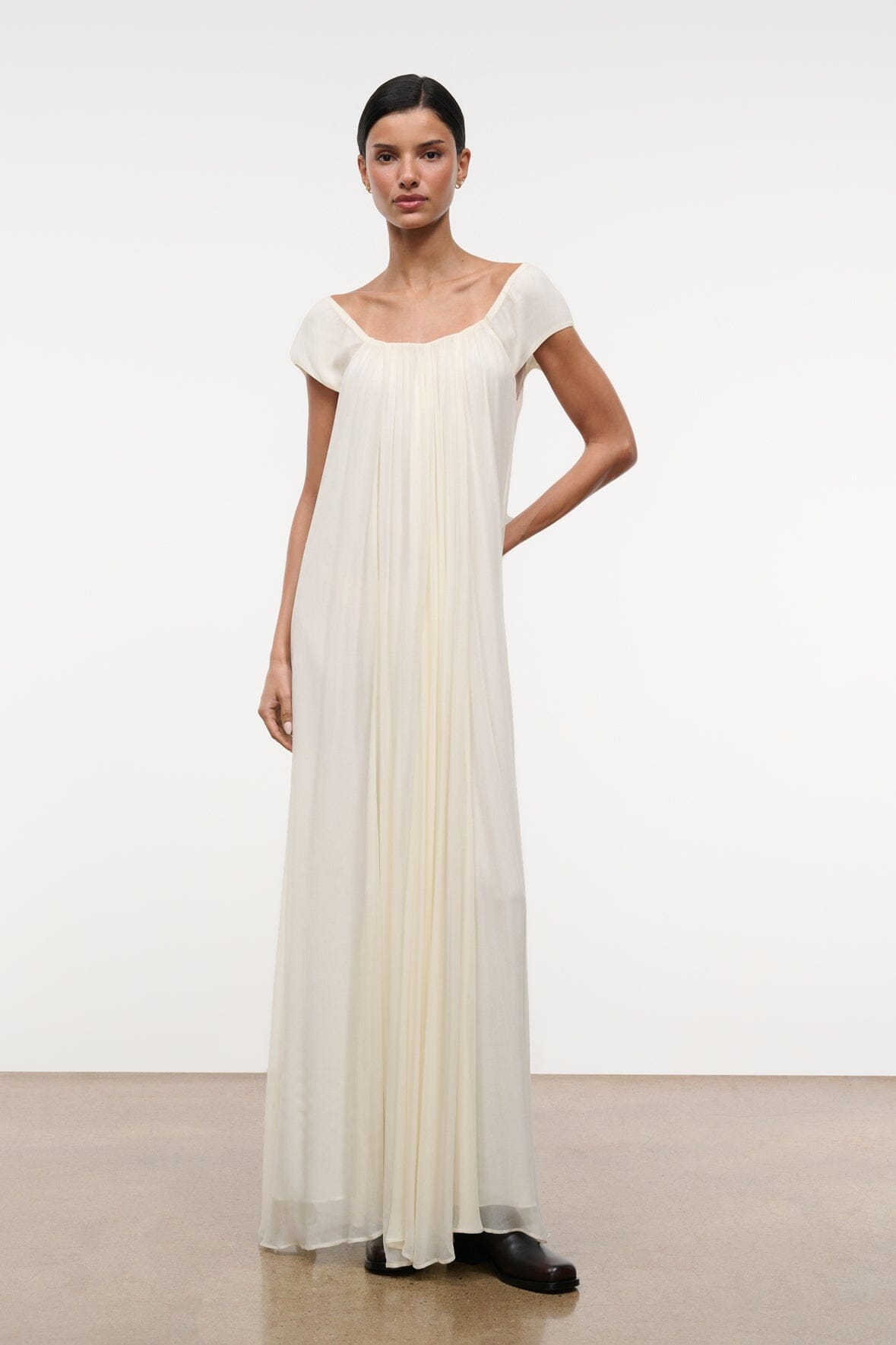 STAUD | Leda Dress Ivory