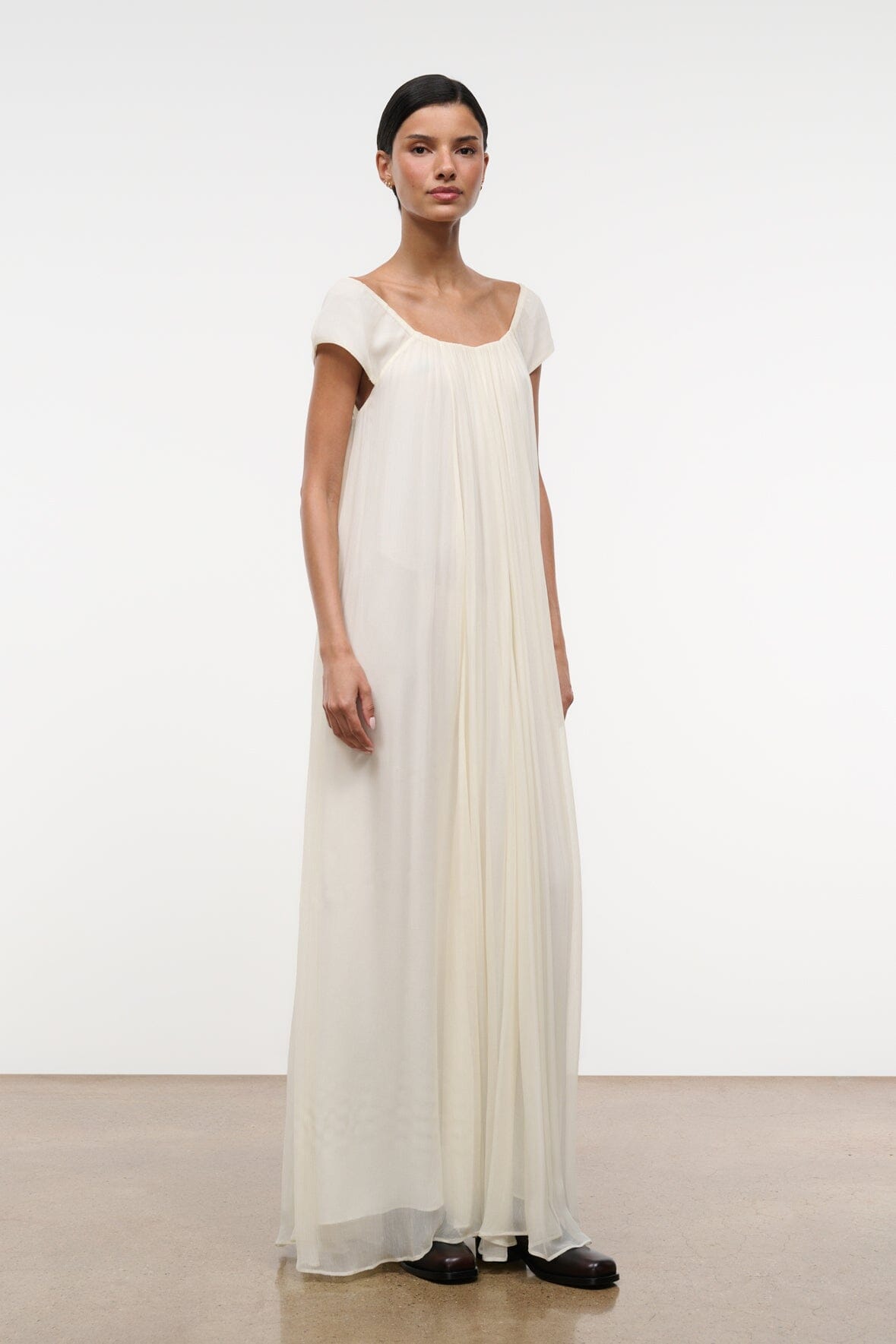 STAUD | Leda Dress Ivory