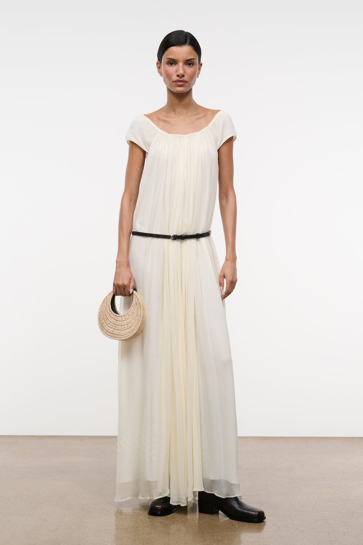 STAUD | Leda Dress Ivory