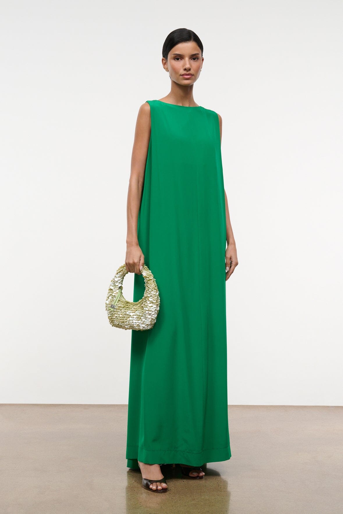 STAUD | Dalia Silk Dress Kelly