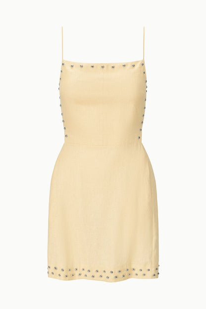 STAUD | Angelique Linen Dress Butter Studs