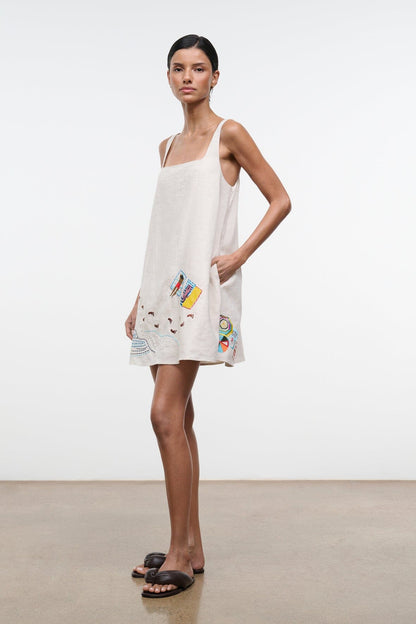 STAUD | Brio Linen Dress Natural