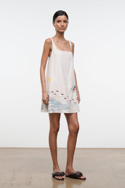 STAUD | Brio Linen Dress Natural