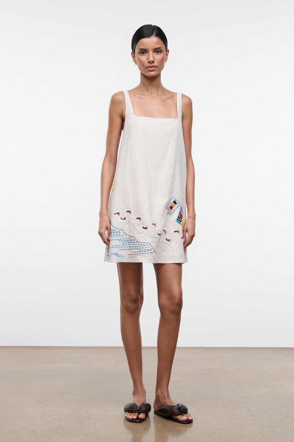 STAUD | Brio Linen Dress Natural