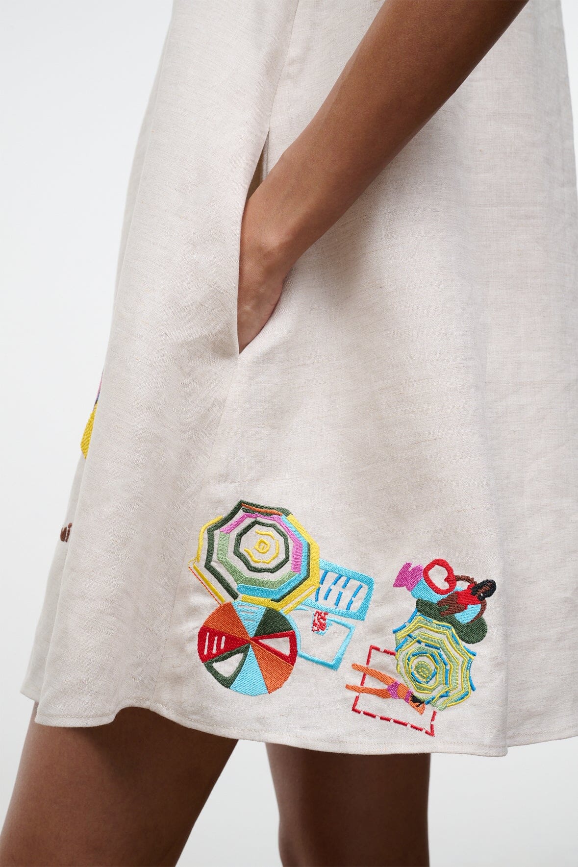 STAUD | Brio Linen Dress Natural