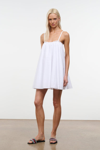 STAUD | Cecily Mini Dress White Babydoll Dress